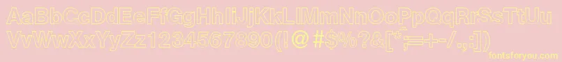 AgentoutlinedbNormal Font – Yellow Fonts on Pink Background