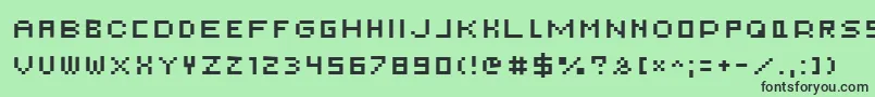 AuxDotbitcSmallcaps Font – Black Fonts on Green Background