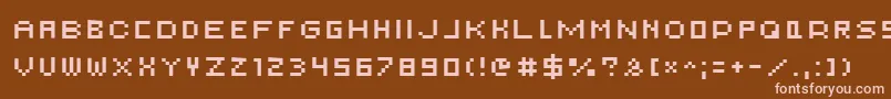 fuente AuxDotbitcSmallcaps – Fuentes Rosadas Sobre Fondo Marrón