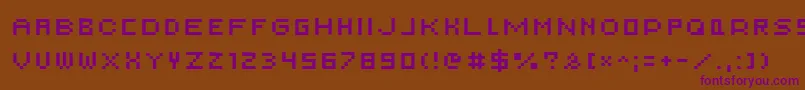Шрифт AuxDotbitcSmallcaps – фиолетовые шрифты на коричневом фоне