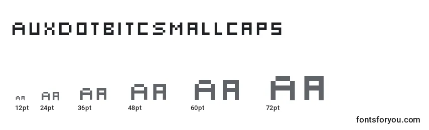 Größen der Schriftart AuxDotbitcSmallcaps
