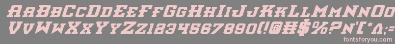InterceptorBoldItalic Font – Pink Fonts on Gray Background