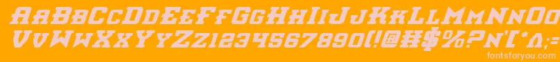 InterceptorBoldItalic Font – Pink Fonts on Orange Background