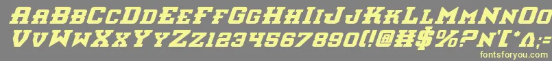 InterceptorBoldItalic Font – Yellow Fonts on Gray Background