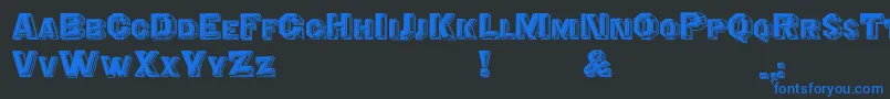 Cristalid Font – Blue Fonts on Black Background