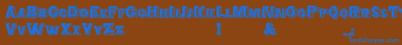 Cristalid Font – Blue Fonts on Brown Background