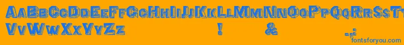 Cristalid Font – Blue Fonts on Orange Background