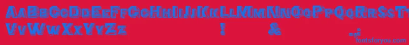 Cristalid Font – Blue Fonts on Red Background