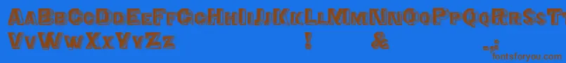 Cristalid Font – Brown Fonts on Blue Background