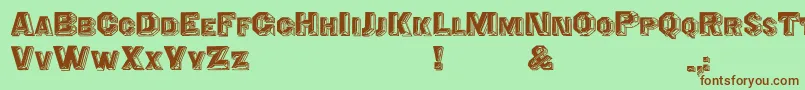 Cristalid Font – Brown Fonts on Green Background