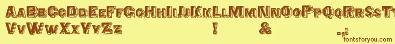 Cristalid Font – Brown Fonts on Yellow Background