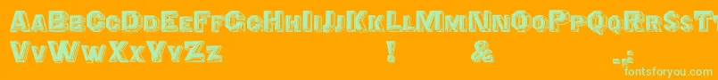 Cristalid Font – Green Fonts on Orange Background