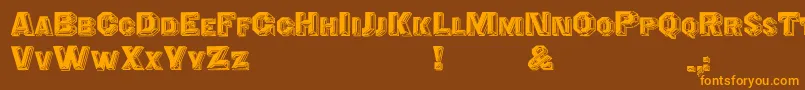 Cristalid Font – Orange Fonts on Brown Background