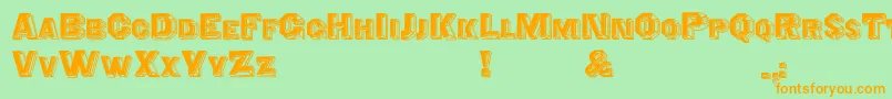 Cristalid Font – Orange Fonts on Green Background