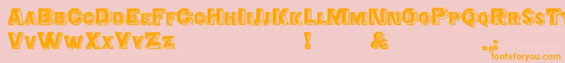 Cristalid Font – Orange Fonts on Pink Background