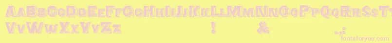 Cristalid Font – Pink Fonts on Yellow Background