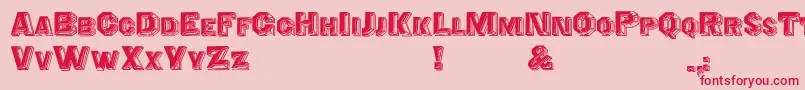 Cristalid Font – Red Fonts on Pink Background