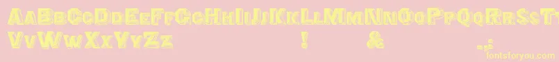 Cristalid Font – Yellow Fonts on Pink Background