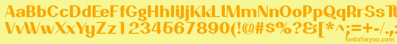 fuente PassionsanspdamHeavy – Fuentes Naranjas Sobre Fondo Amarillo