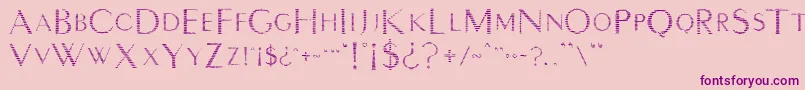 IntimacyDeux Font – Purple Fonts on Pink Background