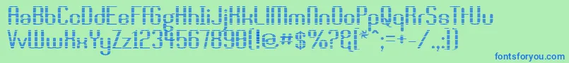 Шрифт Brassl – синие шрифты на зелёном фоне