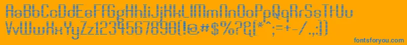 Brassl Font – Blue Fonts on Orange Background