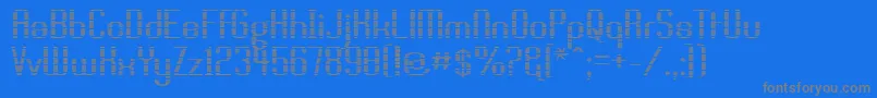 フォントBrassl – 青い背景に灰色の文字