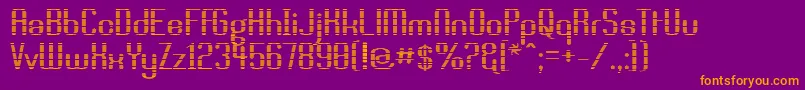 フォントBrassl – 紫色の背景にオレンジのフォント