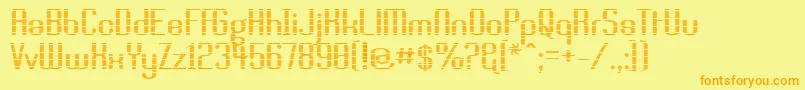 Brassl Font – Orange Fonts on Yellow Background