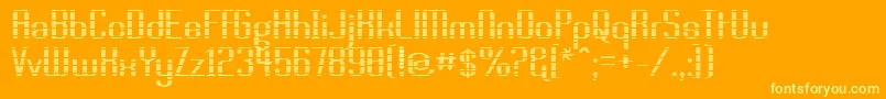 Brassl Font – Yellow Fonts on Orange Background