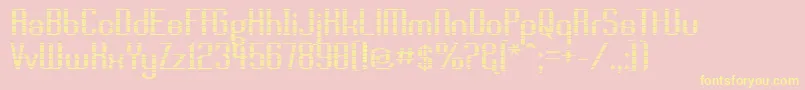 Brassl Font – Yellow Fonts on Pink Background