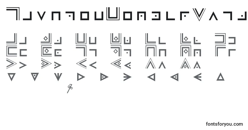 A fonte MasonicCipherSymbols – alfabeto, números, caracteres especiais