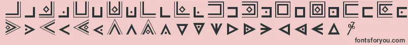 MasonicCipherSymbols Font – Black Fonts on Pink Background