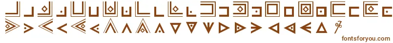 Fonte MasonicCipherSymbols – fontes marrons em um fundo branco