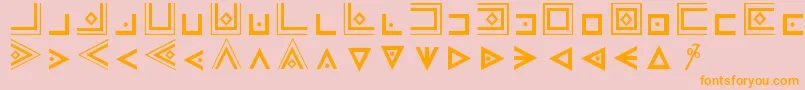 Police MasonicCipherSymbols – polices orange sur fond rose