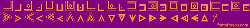 fuente MasonicCipherSymbols – Fuentes Naranjas Sobre Fondo Morado