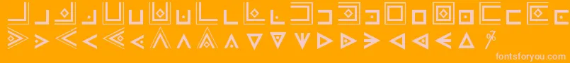 MasonicCipherSymbols Font – Pink Fonts on Orange Background