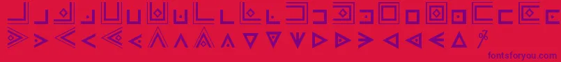 Fonte MasonicCipherSymbols – fontes roxas em um fundo vermelho