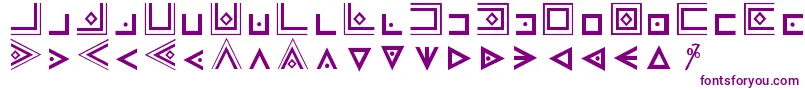 MasonicCipherSymbols Font – Purple Fonts on White Background