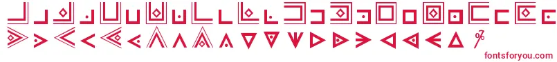 MasonicCipherSymbols Font – Red Fonts on White Background