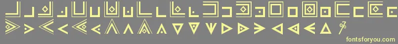 Шрифт MasonicCipherSymbols – жёлтые шрифты на сером фоне