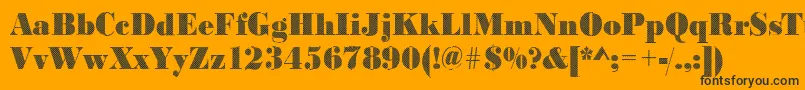 BodonidiamondsRegular Font – Black Fonts on Orange Background