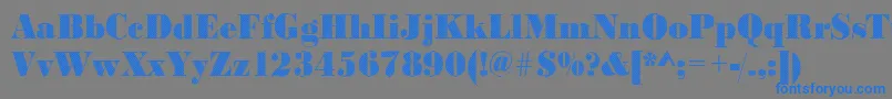 BodonidiamondsRegular Font – Blue Fonts on Gray Background