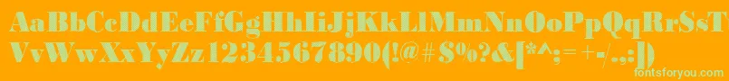 BodonidiamondsRegular Font – Green Fonts on Orange Background