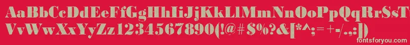 BodonidiamondsRegular Font – Green Fonts on Red Background