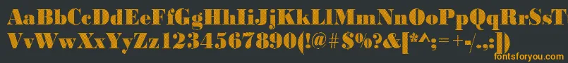 BodonidiamondsRegular Font – Orange Fonts on Black Background