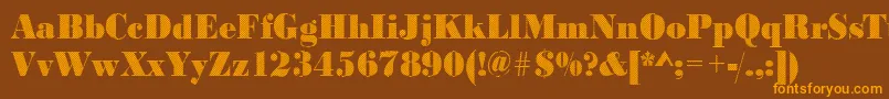 BodonidiamondsRegular Font – Orange Fonts on Brown Background