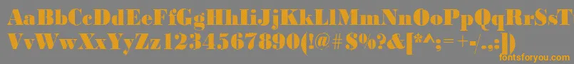 BodonidiamondsRegular Font – Orange Fonts on Gray Background