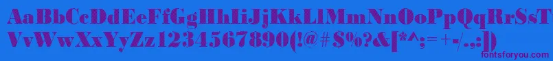 BodonidiamondsRegular Font – Purple Fonts on Blue Background