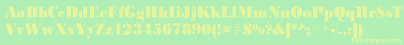 BodonidiamondsRegular Font – Yellow Fonts on Green Background